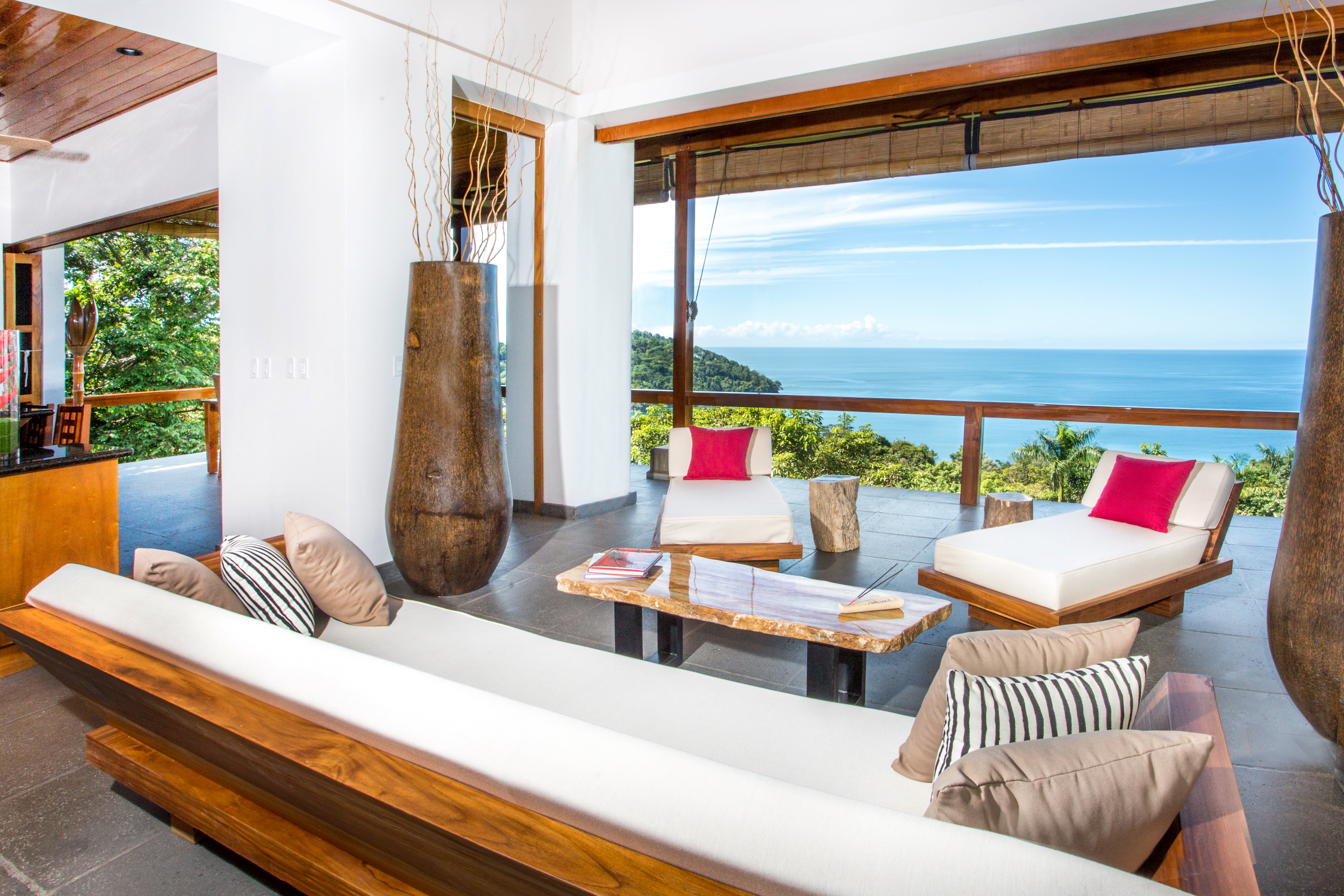 Dramatic ocean views from the living room