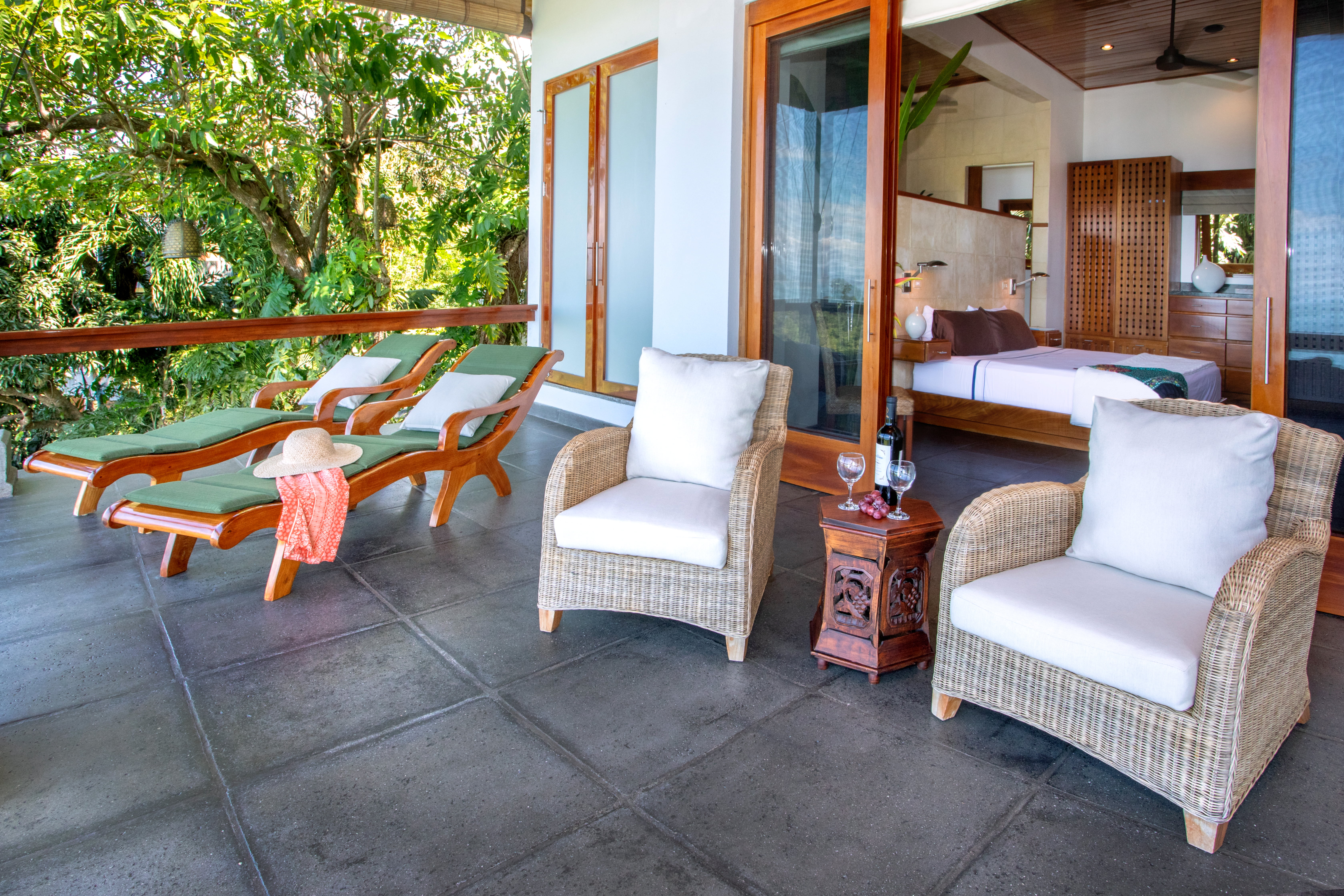 Primary bedroom and balcony