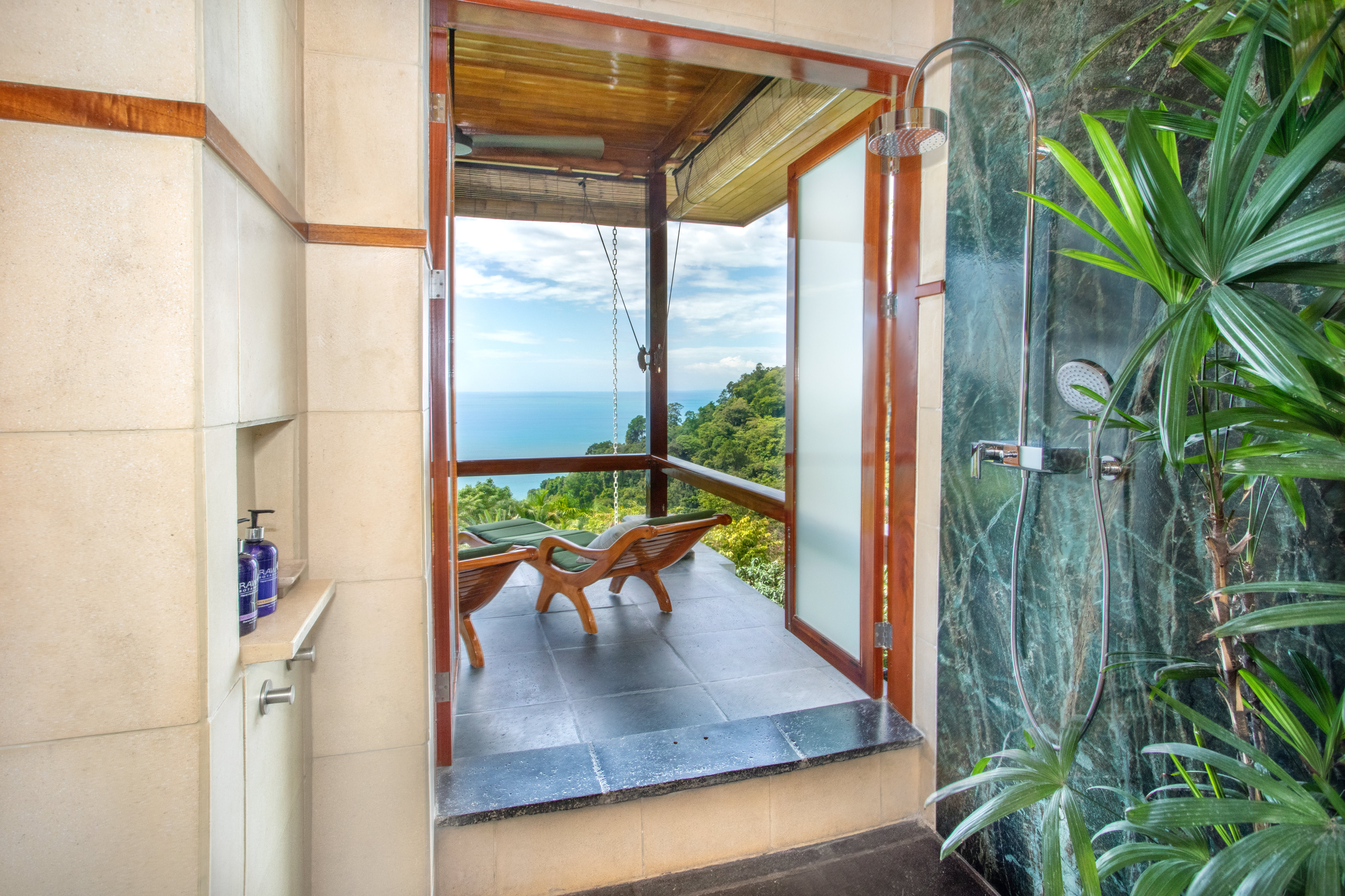 Shower with an ocean view