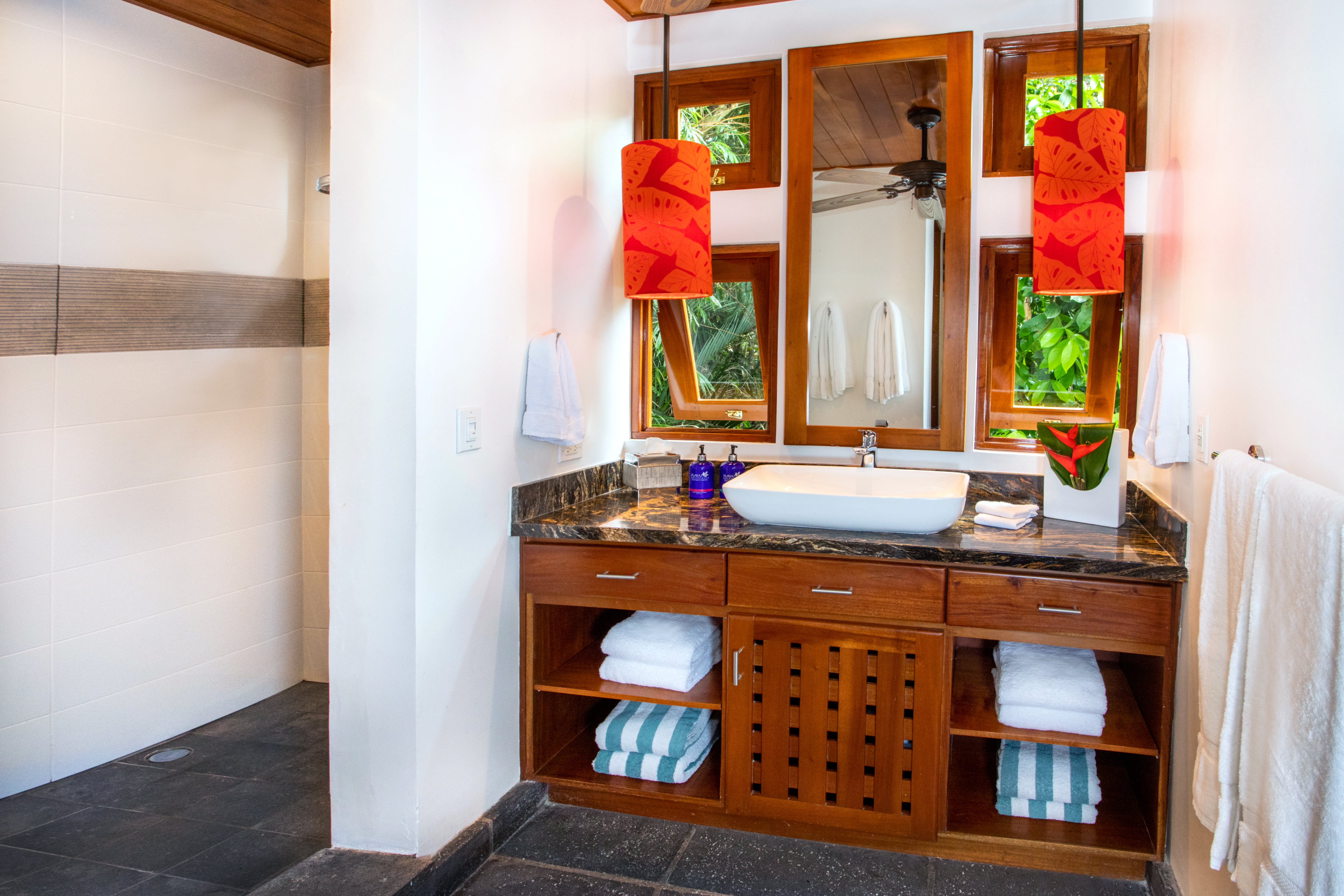 Guest bath with large walk-in shower