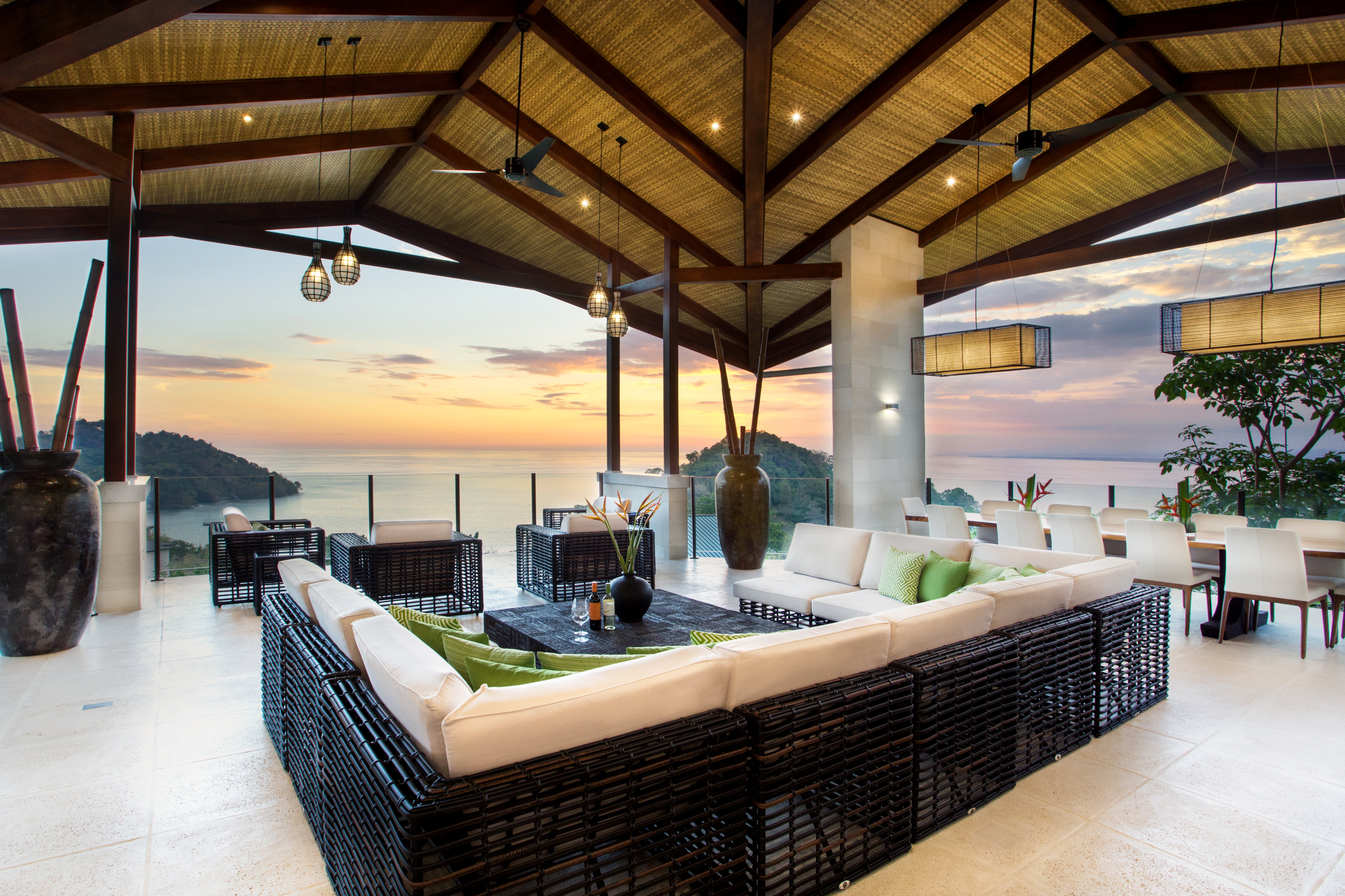 The social areas are located on the 5th floor with dramatic ocean views