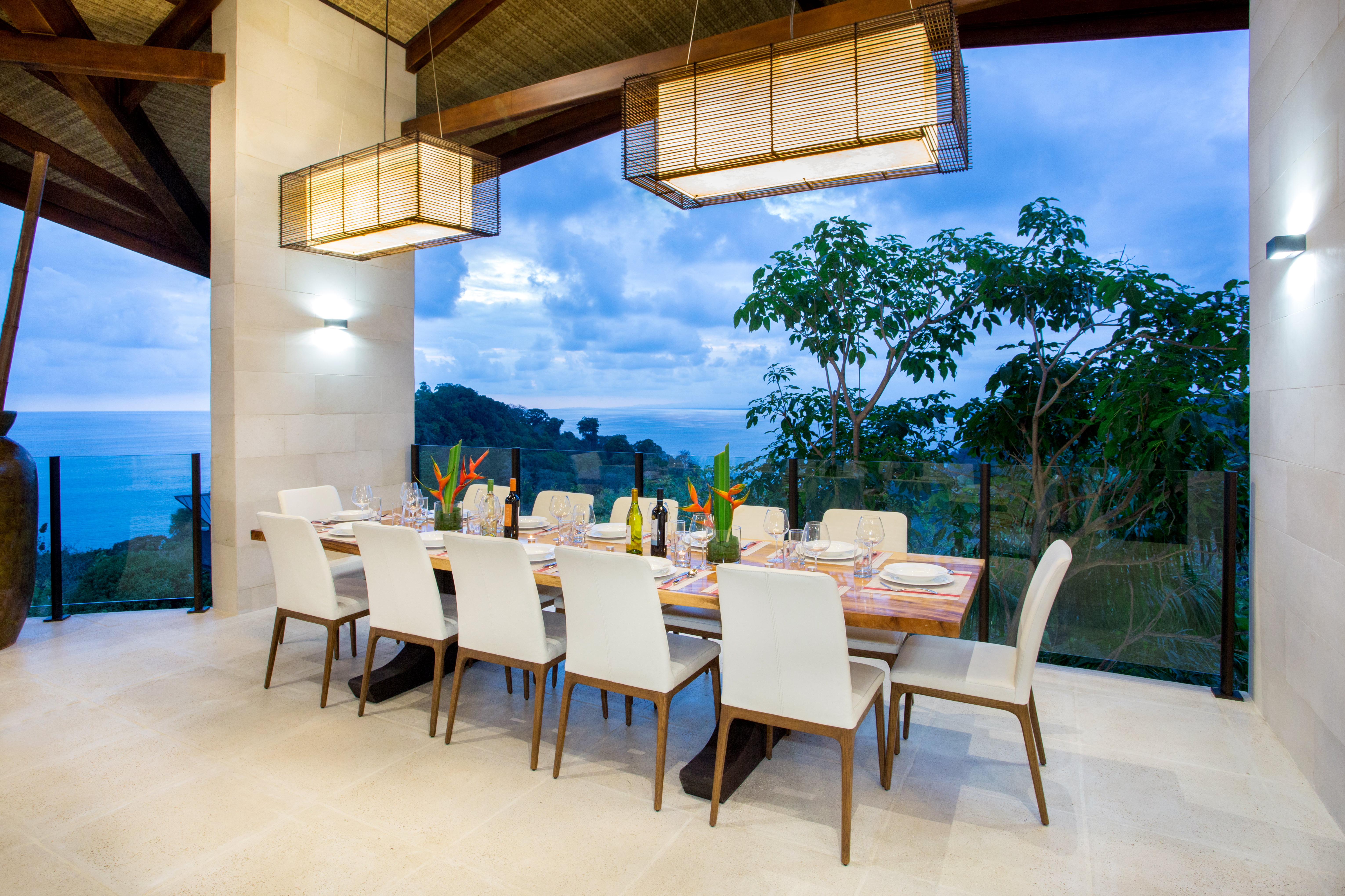 Outdoor dining with a view