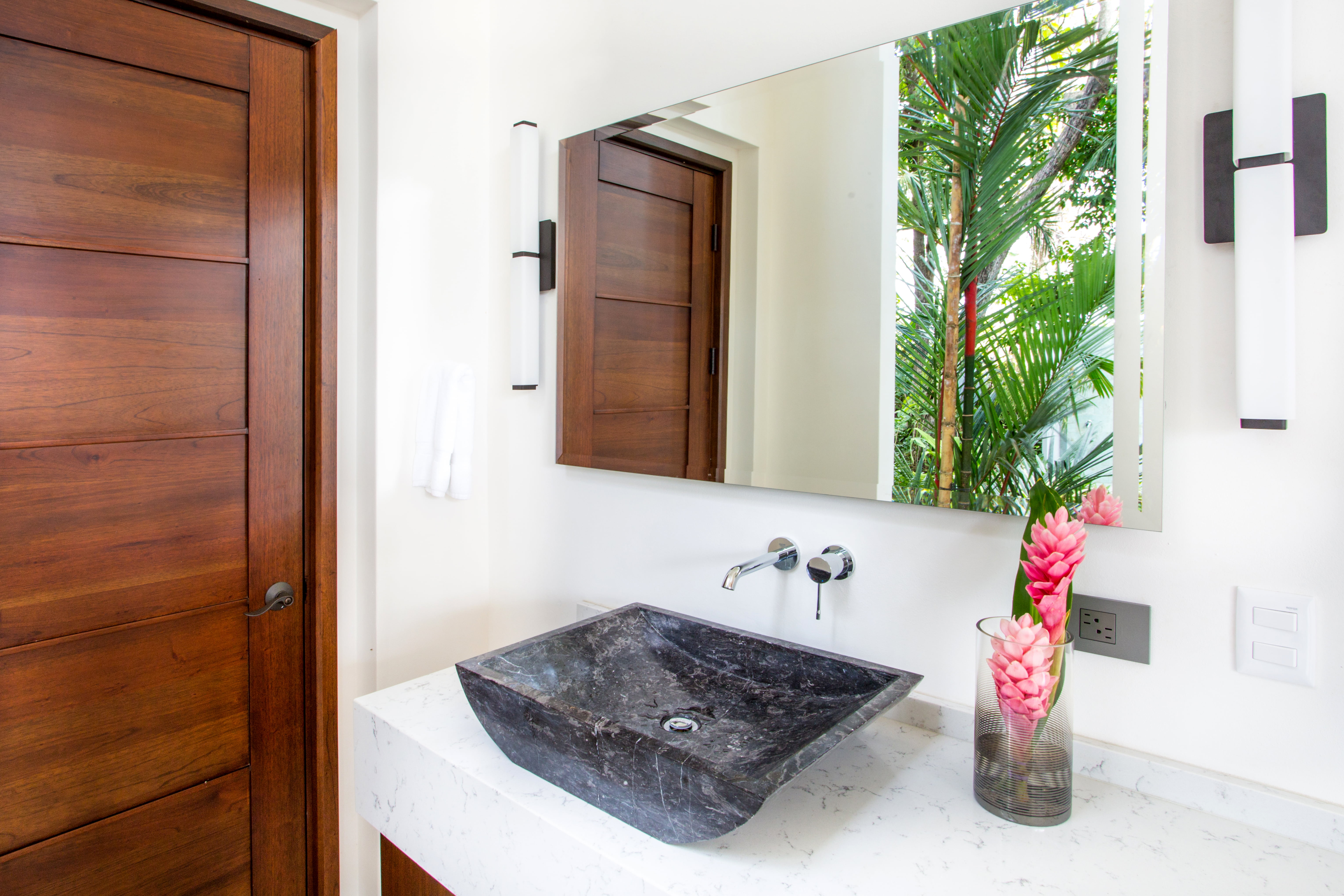 Separate bath for the pool area