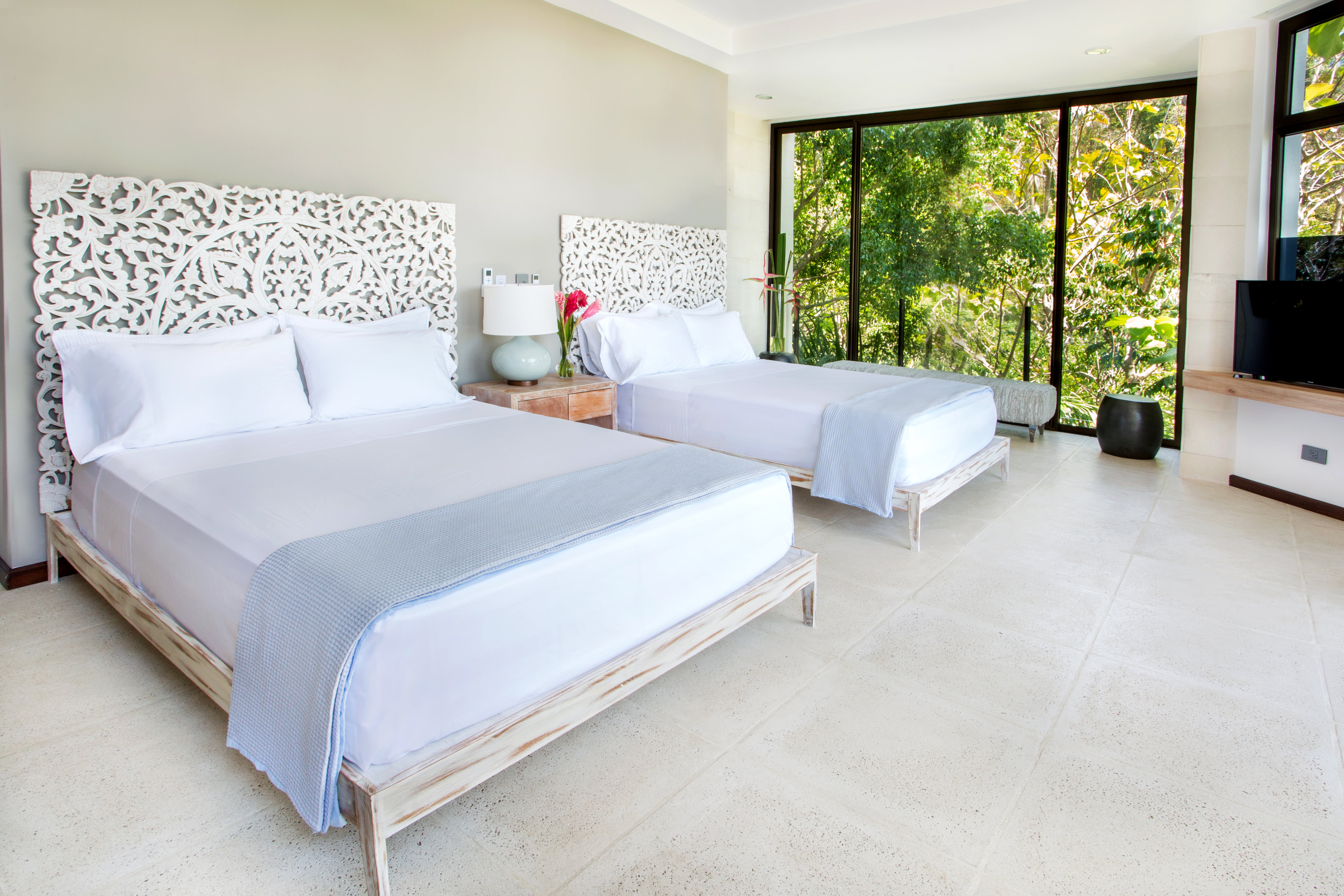 Guest suite, 4th level, with two queen beds