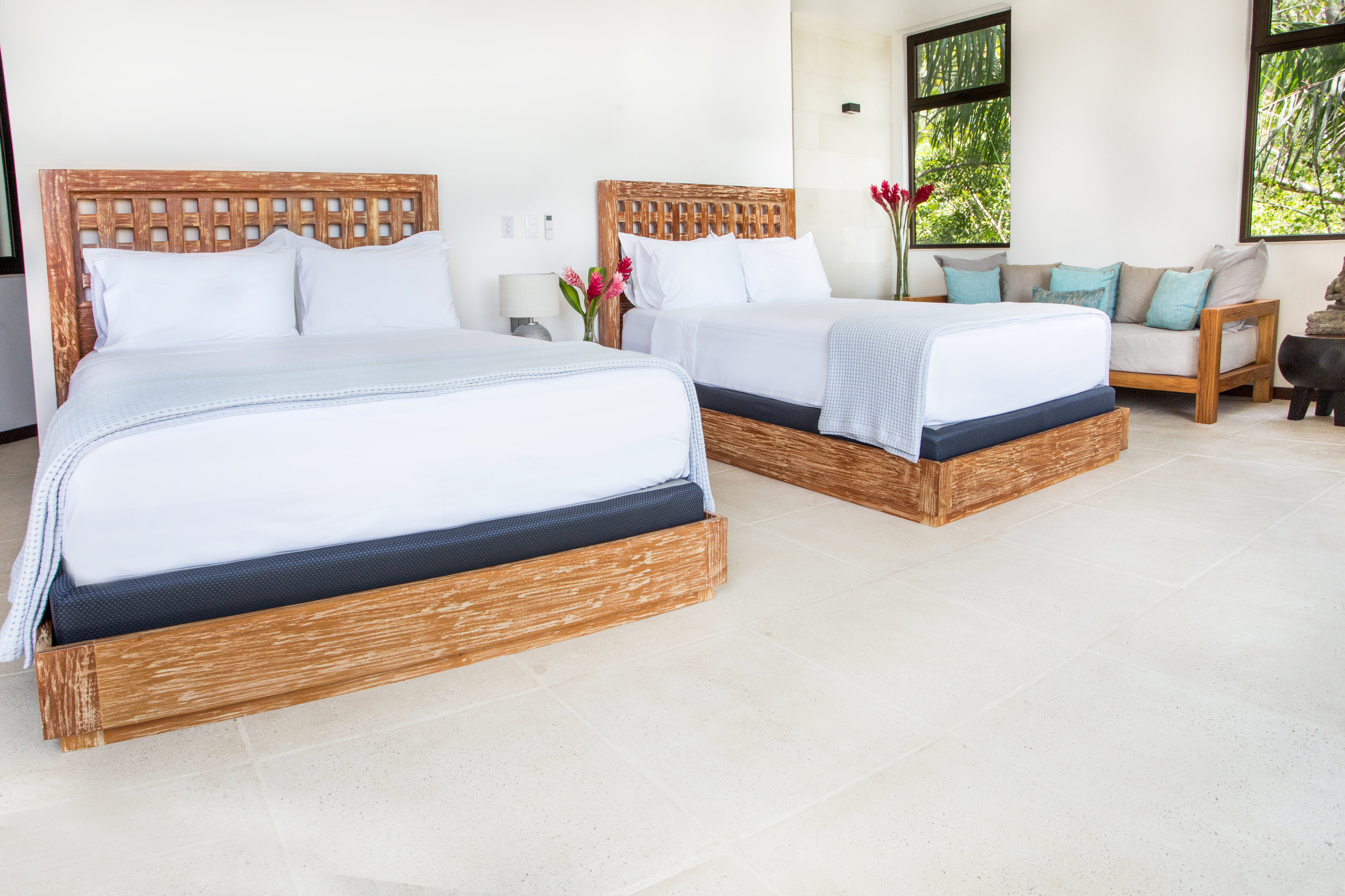 Guest suite, 3rd level, with two queen beds and a daybed that accommodates a small child