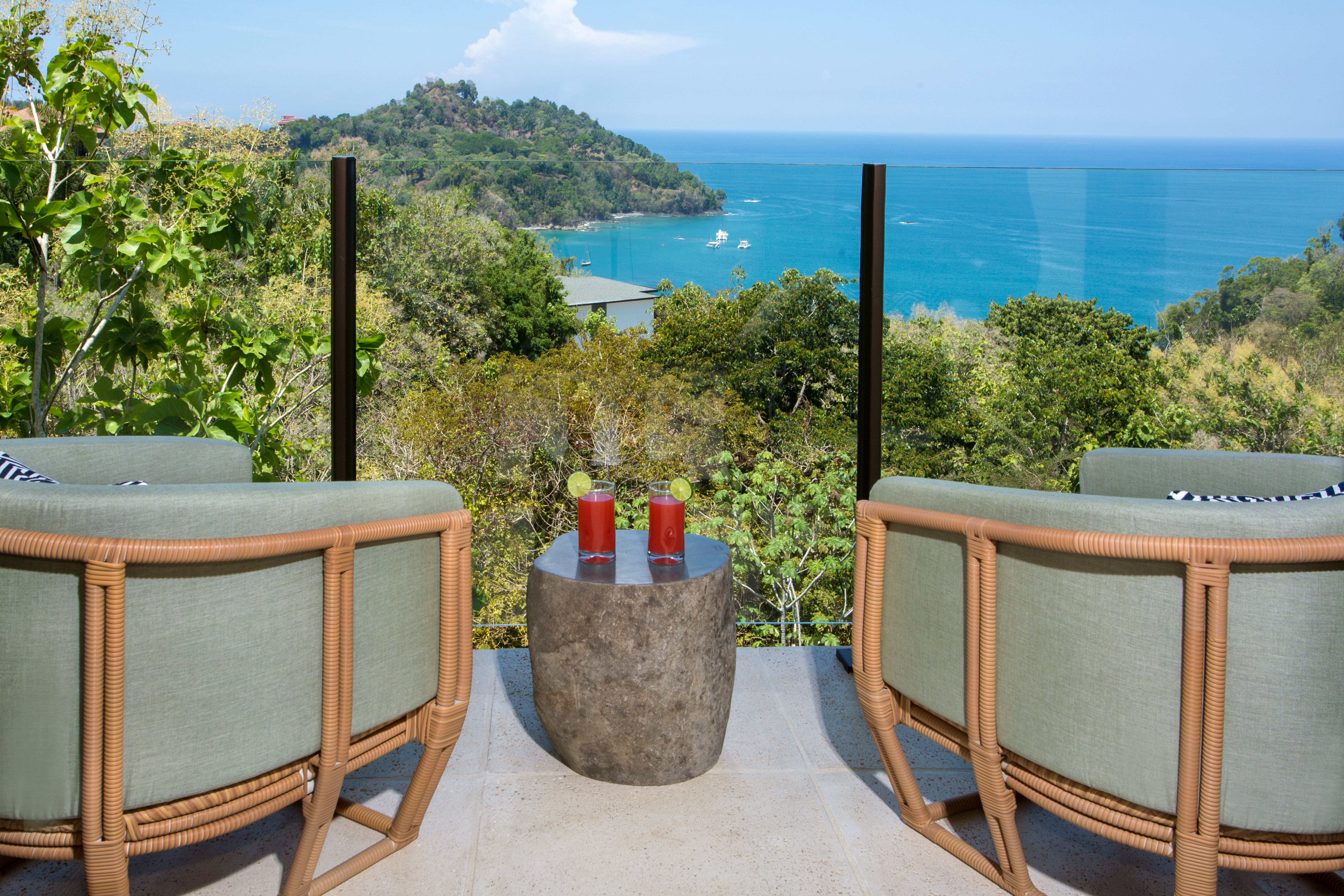 Each guest suite has a private balcony with ocean views