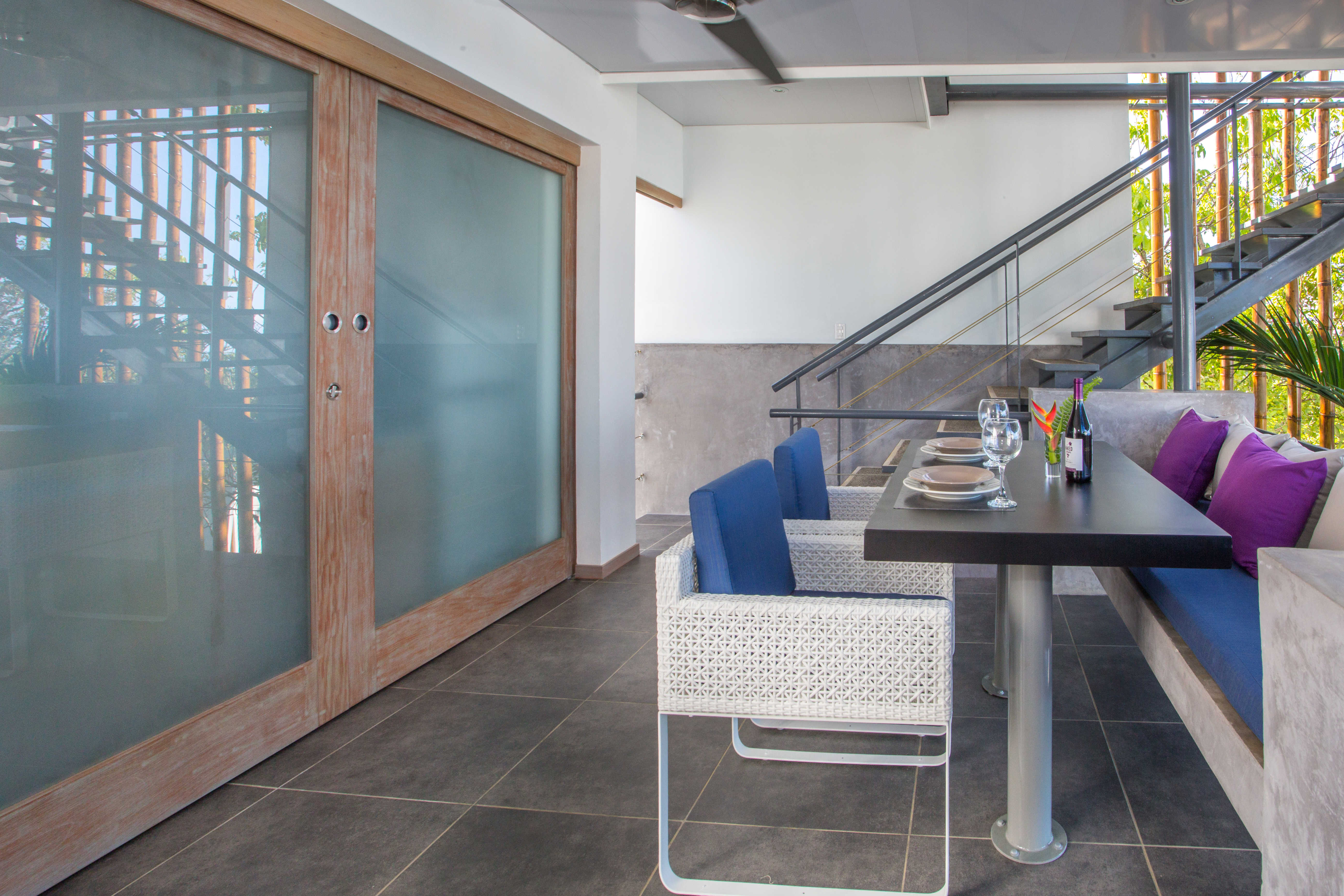 And the kitchenette disappears behind the sliding doors