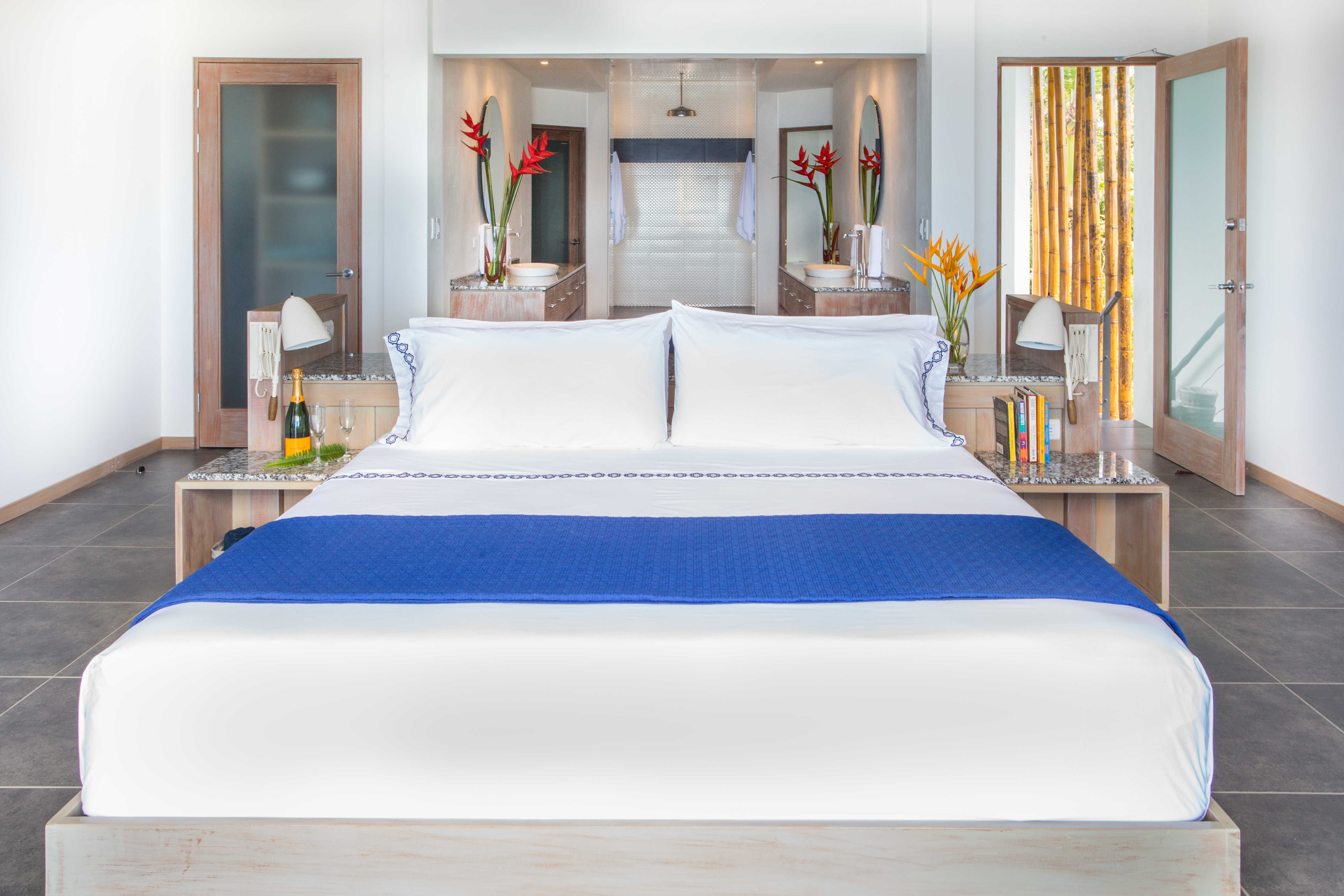 View from the balcony to the shower